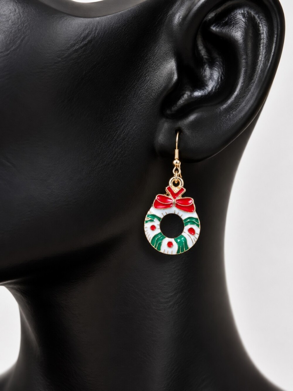 Christmas mistletoe earrings